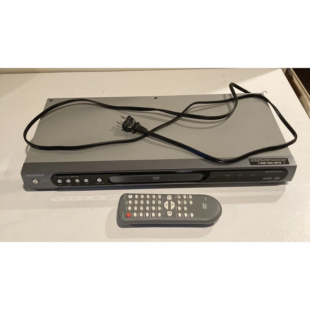 MAGNAVOX MSD126 Progressive Scan DVD Player With Remote Powers On